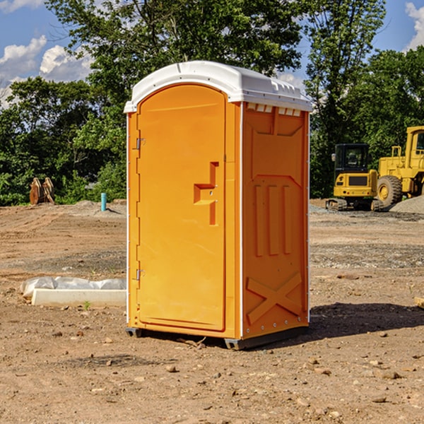 how often are the portable toilets cleaned and serviced during a rental period in Lake County